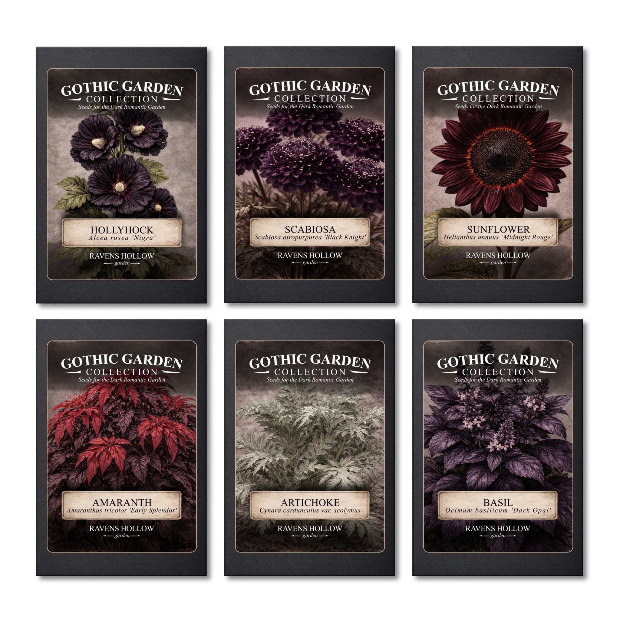 Gothic Garden Collection seed packet collection hero image
